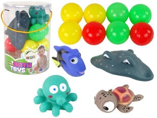 Набор резиновых игрушек для ванны, шариков цена и информация | Игрушки для малышей | hansapost.ee