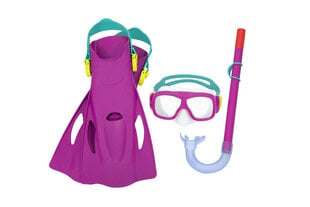 Набор для дайвинга: маска, трубка, ласты розовый Bestway 25019 цена и информация | Bestway Уличные игрушки для детей | hansapost.ee