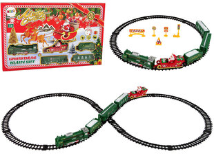 Рождественский набор поезда локомотив треки сани Санта-Клаус огни длина 260 см цена и информация | Игрушки для мальчиков | hansapost.ee