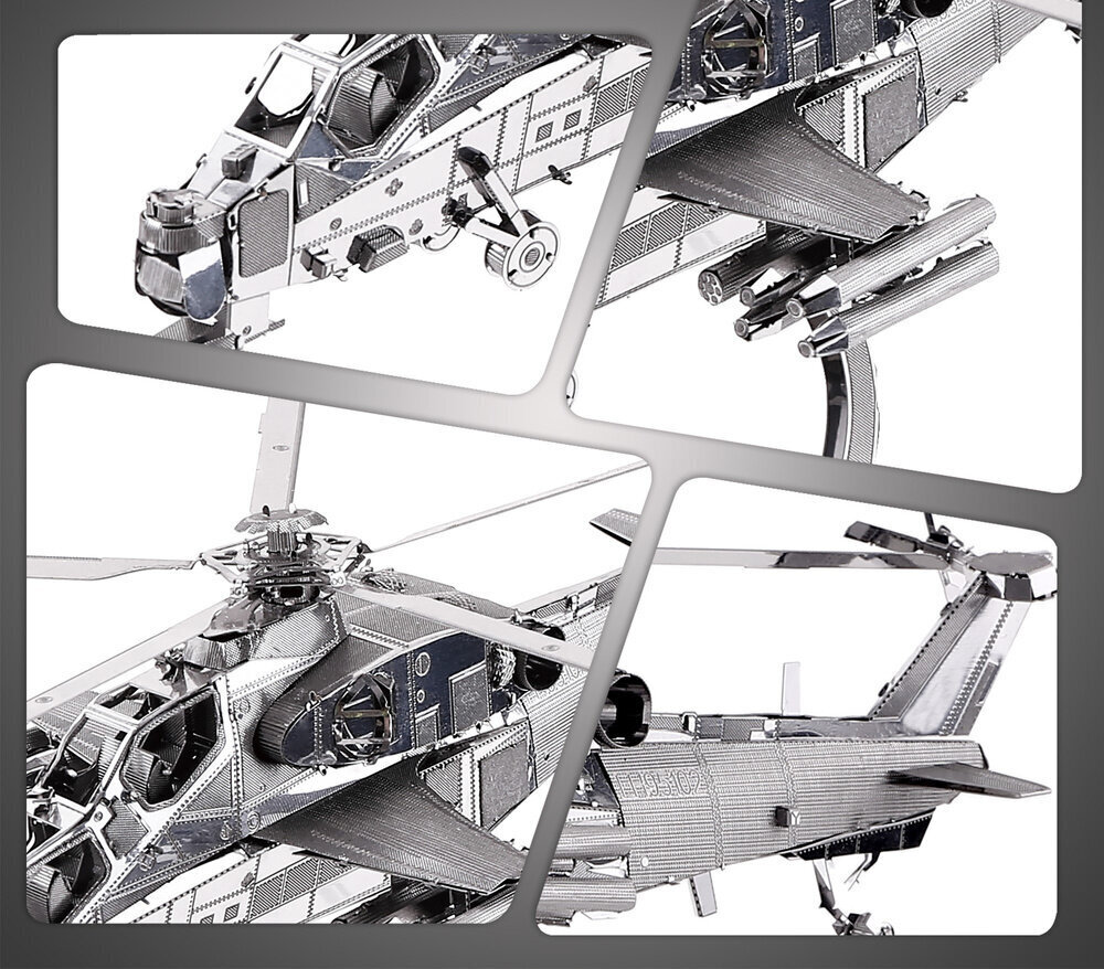Metallkonstruktsioon 3D mudel helikopter Piececool, 122 d. hind ja info | Klotsid ja konstruktorid | hansapost.ee