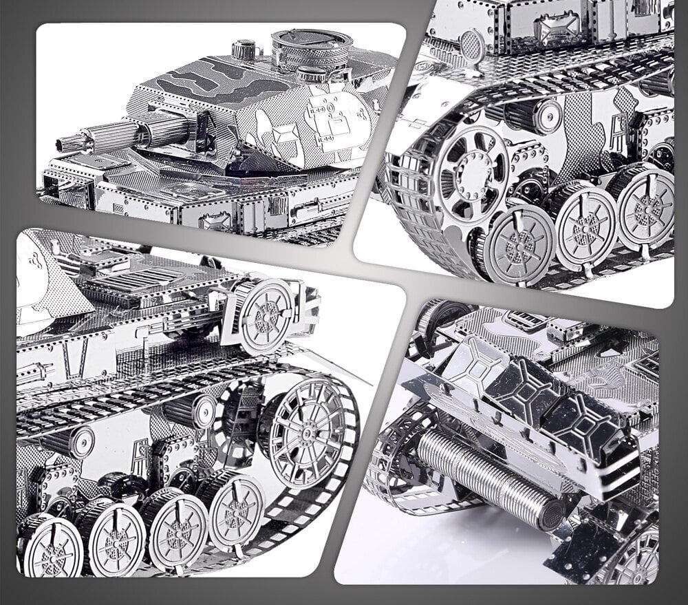 Metallist konstruktor 3D mudel Tank Piececool, 168 tk hind ja info | Klotsid ja konstruktorid | hansapost.ee