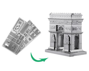 Metallist konstruktor 3D mudel Arc de Triomphe Piececool, 41 tk hind ja info | Klotsid ja konstruktorid | hansapost.ee