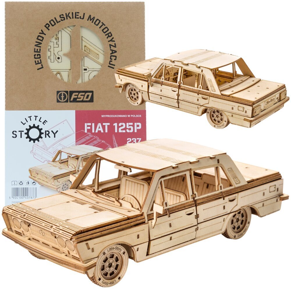 Puidust 3D pusle Little Story FSO Fiat, 125 d. hind ja info | Klotsid ja konstruktorid | hansapost.ee