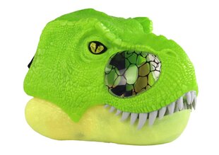 Green Dinosaur Mask Adjustable Headband Lights Sounds hind ja info | Kostüümid ja maskid | hansapost.ee