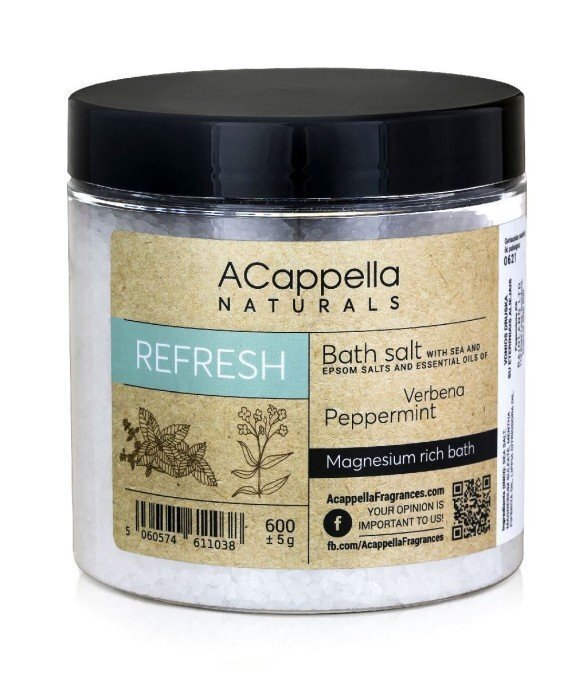 Vannisool Acappella Naturals Refresh, 600 g цена и информация | Dušigeelid, õlid | hansapost.ee