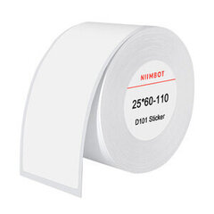 Наклейки Niimbot 25х60 мм, 110 шт., белые цена и информация | Канцелярские товары | hansapost.ee