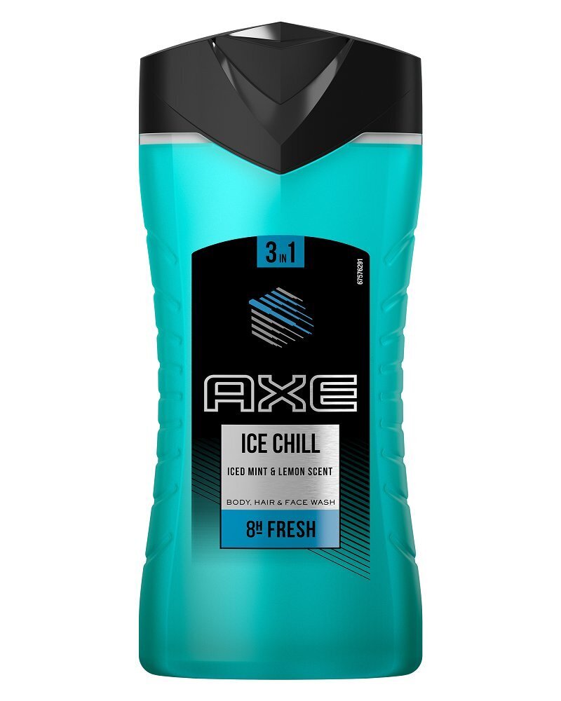 Juukse- ja kehageel Axe 3 IN 1 Body Wash Ice Chill, 250 ml hind ja info | Dušigeelid, õlid | hansapost.ee