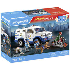 71597 Playmobil® Action Heroes, politsei rahaauto цена и информация | Конструкторы и кубики | hansapost.ee