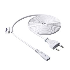 Akyga power cable for notebook AK-RD-07A Eight CCA CEE 7/16 / IEC C7 3 m white hind ja info | Mobiiltelefonide kaablid | hansapost.ee
