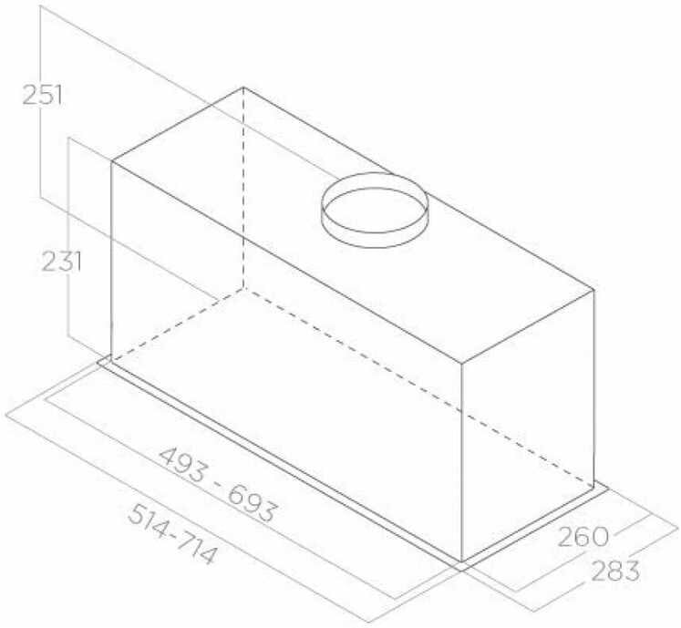 Elica FOLD BL/A/52 цена и информация | Õhupuhastid | hansapost.ee