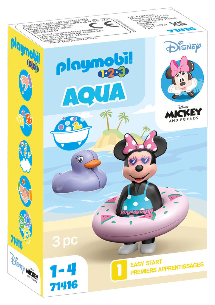 71416 Playmobil® 1.2.3 & Disney: Minnie's Beach Trip, veemänguasjad цена и информация | Klotsid ja konstruktorid | hansapost.ee