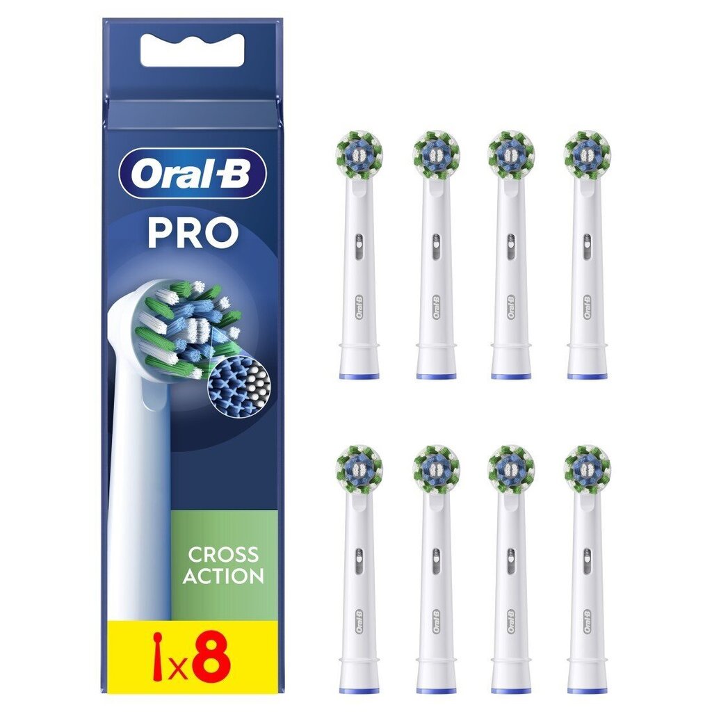 Oral-B EB50-8 Cross Action Pro hind ja info | Elektriliste hambaharjade otsikud | hansapost.ee