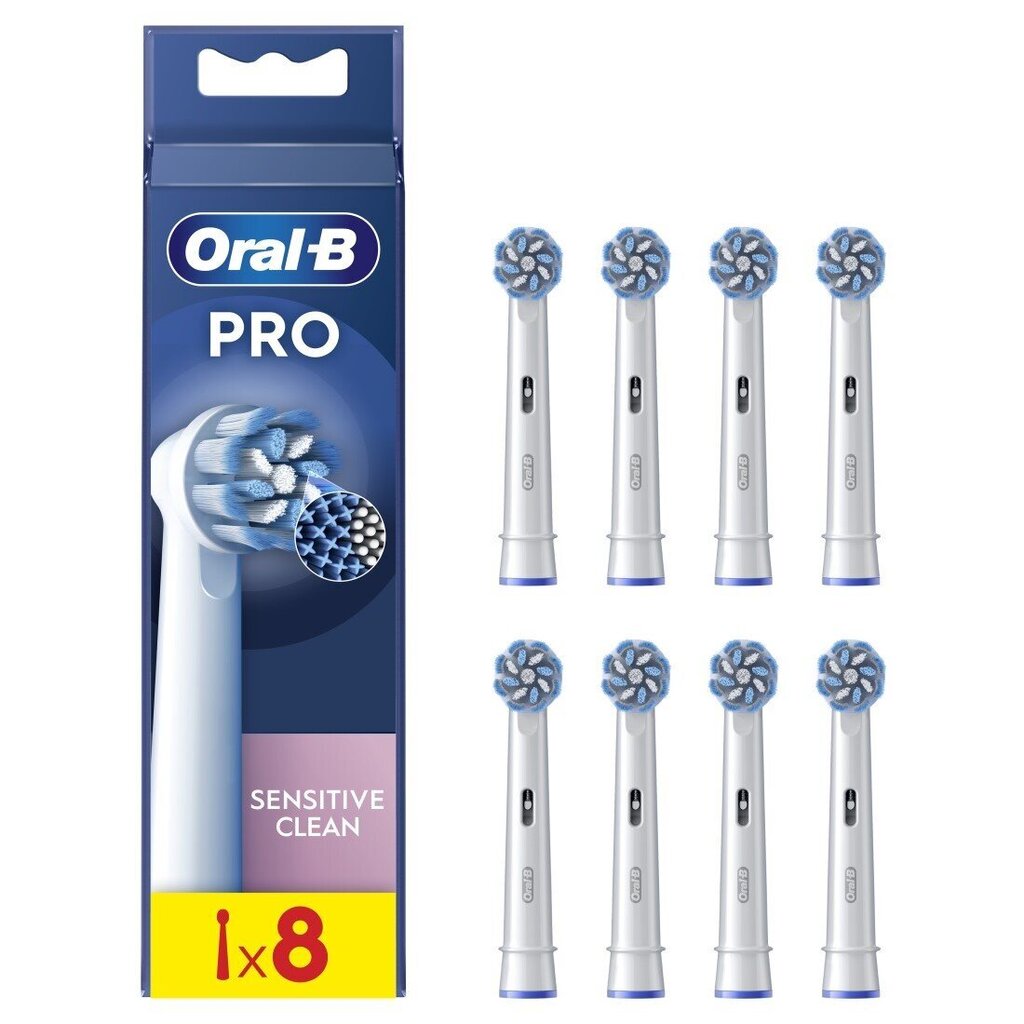 Oral-B EB60-8 Sensitive Clean Pro hind ja info | Elektriliste hambaharjade otsikud | hansapost.ee