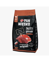 Pan Mięsko kuivtoit kassidele koos veise- ja hirvelihaga, 5 kg hind ja info | Kassi kuivtoit ja kassikrõbinad | hansapost.ee