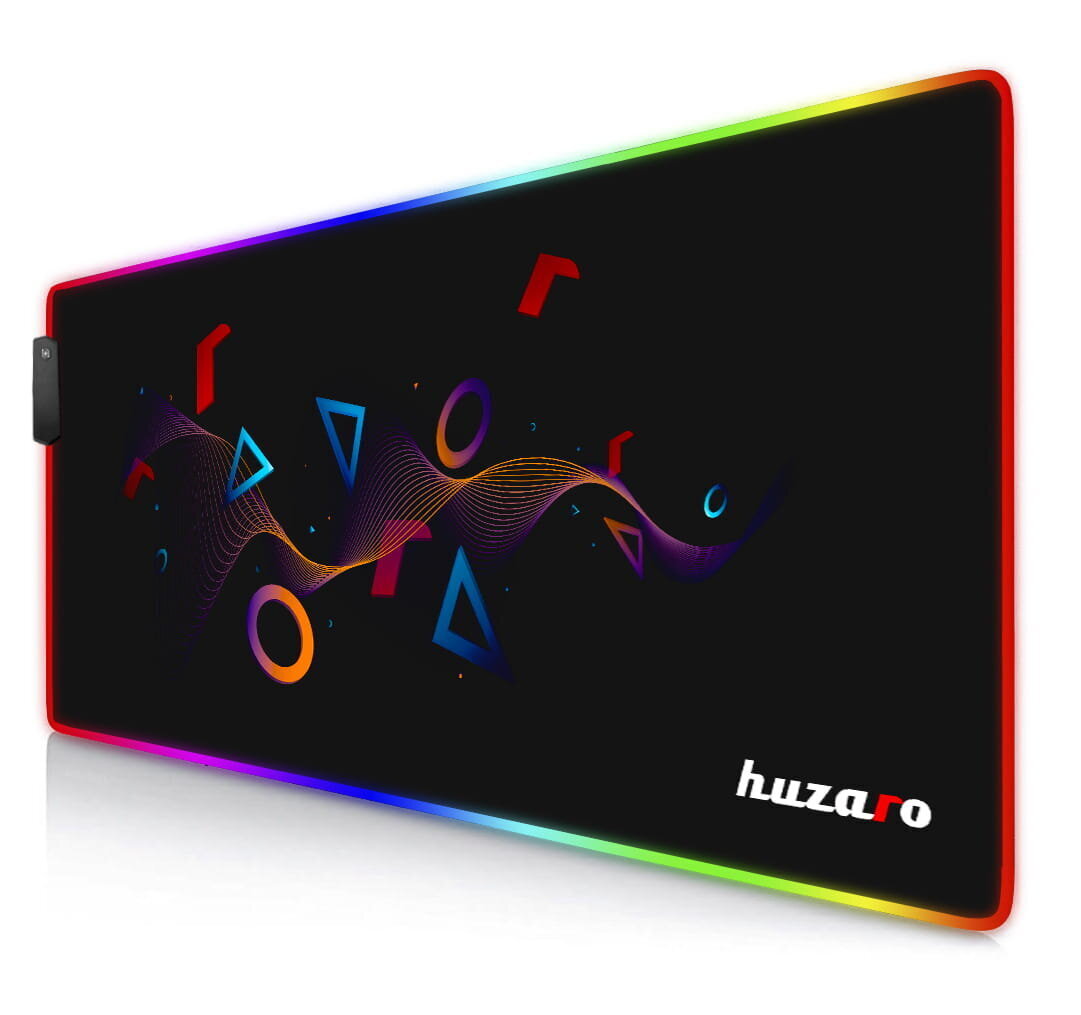 Hiirematt Huzaro Mousepad 2.0 XL RGB, must hind ja info | Arvutihiired | hansapost.ee