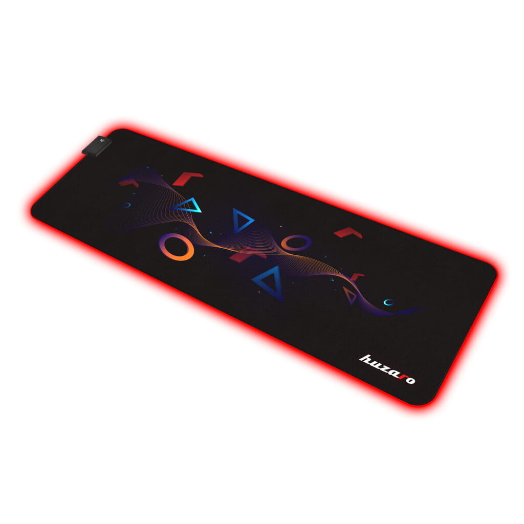 Hiirematt Huzaro Mousepad 2.0 XL RGB, must hind ja info | Arvutihiired | hansapost.ee