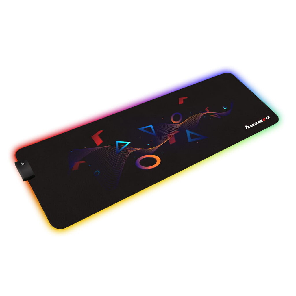 Hiirematt Huzaro Mousepad 2.0 XL RGB, must цена и информация | Arvutihiired | hansapost.ee