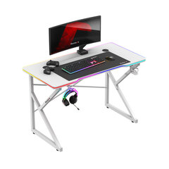 Игровой стол Huzaro Hero 1.7 RGB, белый цена и информация | Компьютерные, письменные столы | hansapost.ee