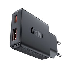 Acefast A69 PD 30W GaN USB-A USB-C wall charger - black цена и информация | Зарядные устройства для телефонов | hansapost.ee