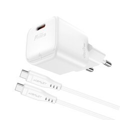 Acefast A73 Mini PD 20W GaN wall charger + USB-C cable - white цена и информация | Зарядные устройства для телефонов | hansapost.ee