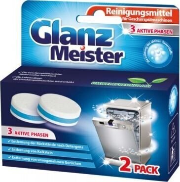 Nõudepesumasina puhastustabletid Glanz Meister, 2 tk цена и информация | Nõudepesuvahendid | hansapost.ee