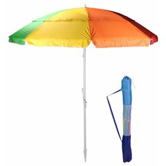 Пляжный зонт Пляж На шарнирах Разноцветный Ø 220 см цена и информация | Зонты, маркизы, стойки | hansapost.ee