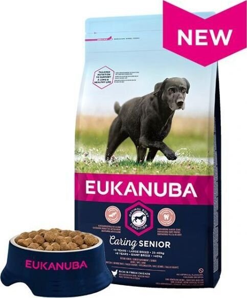 Eukanuba suurt tõugu seeniorkoertele kodulinnulihaga, 3 kg hind ja info | Koerte kuivtoit ja krõbinad | hansapost.ee