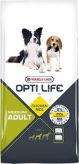 Versele Laga Opti Life keskmise suurusega koertele kodulinnulihaga, 12.5 kg price and information | Dry dog food and crisps | hansapost.ee