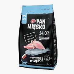 Сухой корм Pan Mięsko для кошек с курицей и форелью, 5 кг цена и информация | Сухой корм для кошек | hansapost.ee