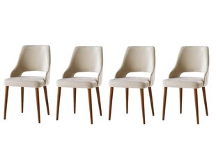 4-tooli komplekt Kalune Design Acelya, beež/pruun hind ja info | Köögitoolid, söögitoolid | hansapost.ee