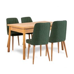 6-osaline söögitoa komplekt Kalune Design Santiago Atlantice, pruun/roheline цена и информация | Комплекты мебели для столовой | hansapost.ee