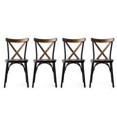 4-tooli komplekt Kalune Design Ekol - 261, pruun/must hind ja info | Köögitoolid, söögitoolid | hansapost.ee