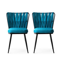 2-tooli komplekt Kalune Design Kusali-228, sinine/must hind ja info | Köögitoolid, söögitoolid | hansapost.ee