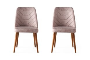 2-tooli komplekt Kalune Kalune Design Dallas 555, beež/pruun hind ja info | Köögitoolid, söögitoolid | hansapost.ee