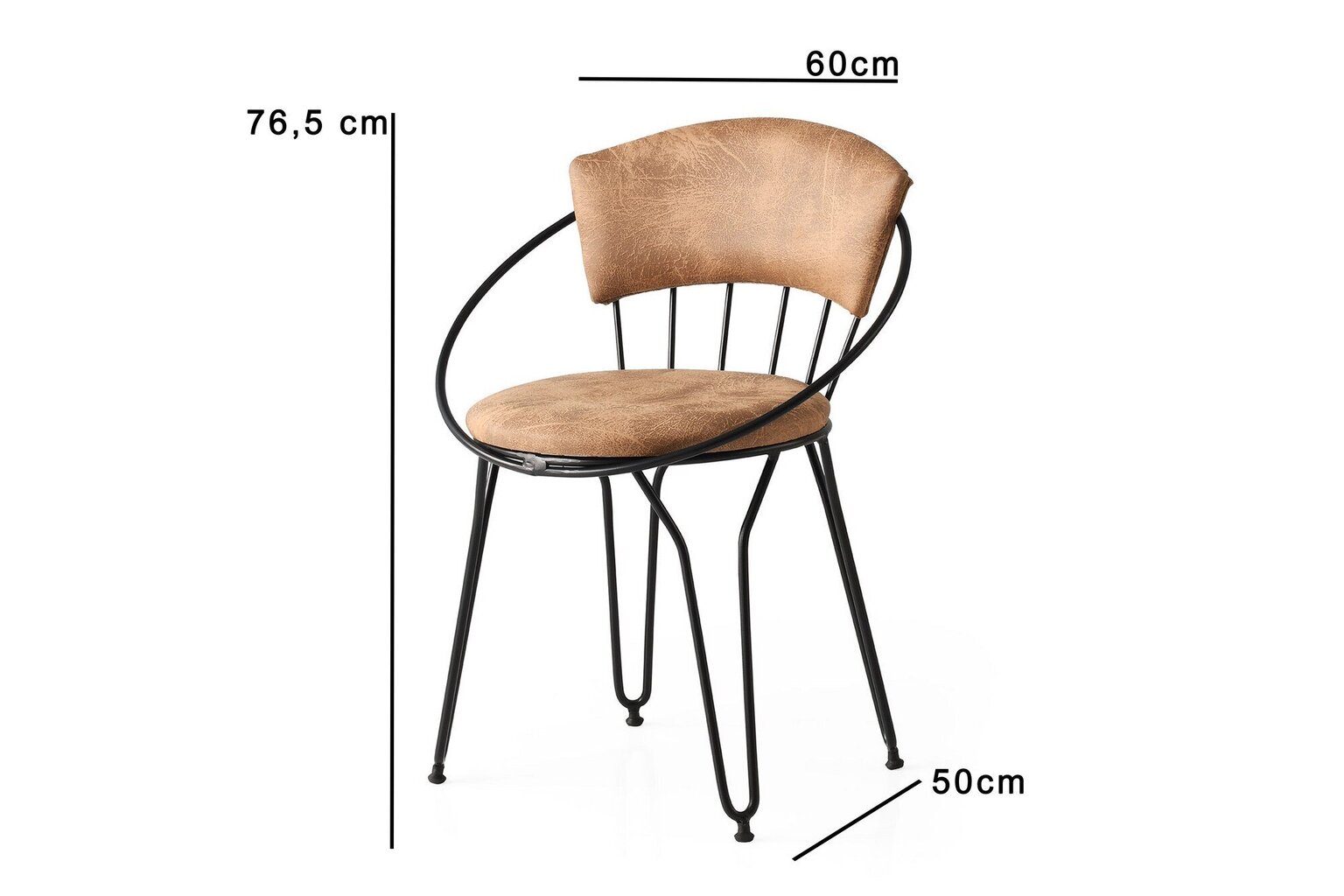 2-tooli komplekt Kalune Design Istanbul 268, beež/must цена и информация | Köögitoolid, söögitoolid | hansapost.ee