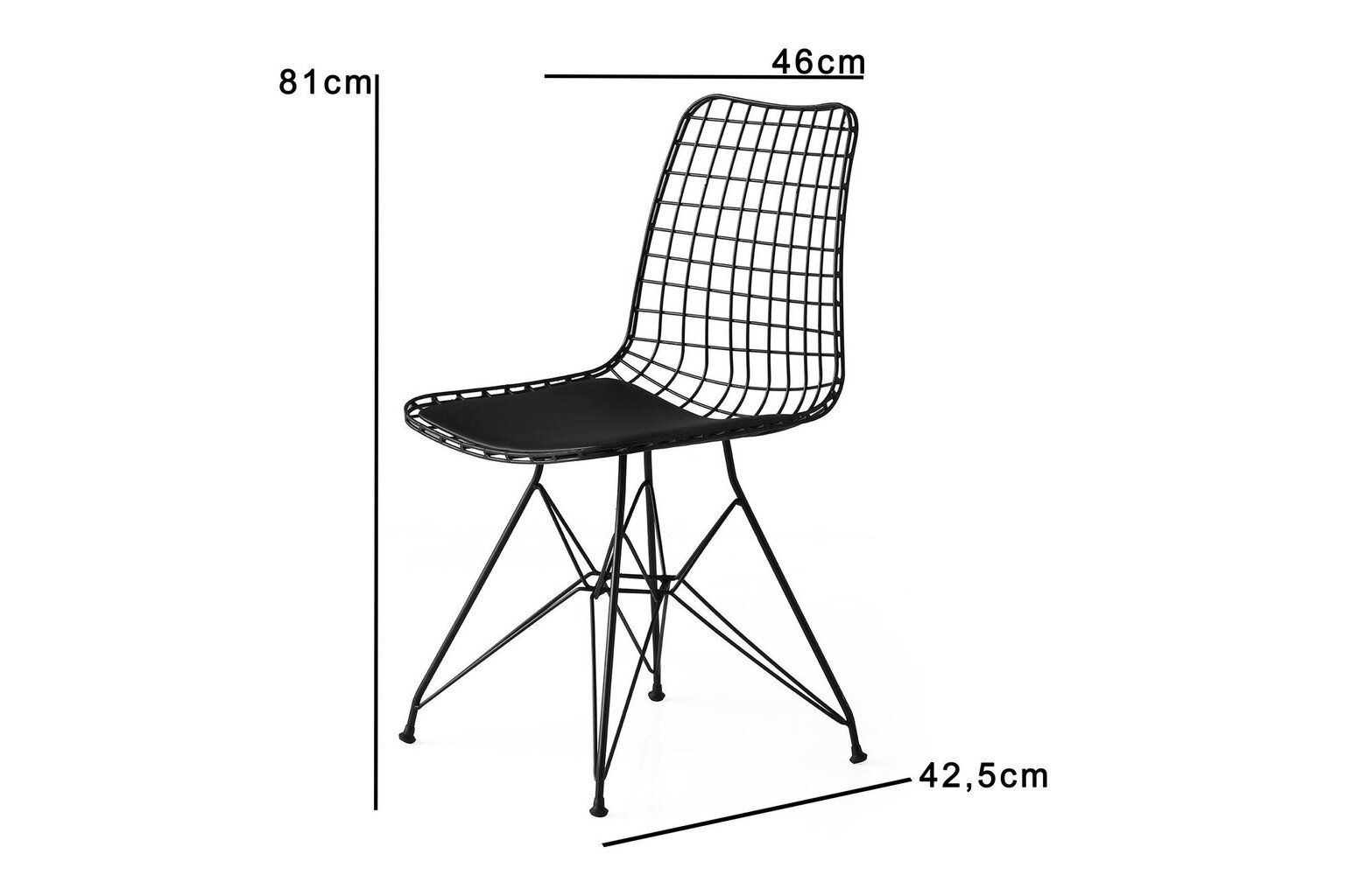 2-tooli komplekt Kalune Design Tivoli 271, must цена и информация | Köögitoolid, söögitoolid | hansapost.ee