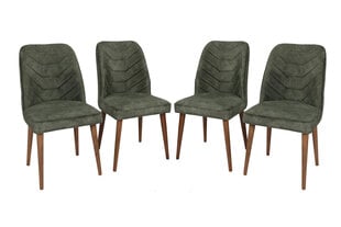4-tooli komplekt Kalune Design Dallas 558, roheline/pruun цена и информация | Стулья для кухни и столовой | hansapost.ee