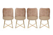 4-tooli komplekt Kalune Design Madrid 913, kuld/pruun hind ja info | Köögitoolid, söögitoolid | hansapost.ee