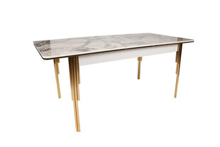 Laud Kalunė Design Damla 1102, kuld/valge price and information | Kitchen tables, dining tables | hansapost.ee