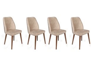 4-tooli komplekt Kalune Design Alfa-464, pruun/liiv hind ja info | Köögitoolid, söögitoolid | hansapost.ee