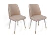 4-tooli komplekt Kalune Design Hugo-407, beež/valge hind ja info | Köögitoolid, söögitoolid | hansapost.ee