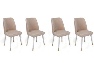 4-tooli komplekt Kalune Design Hugo-407, beež/valge hind ja info | Köögitoolid, söögitoolid | hansapost.ee