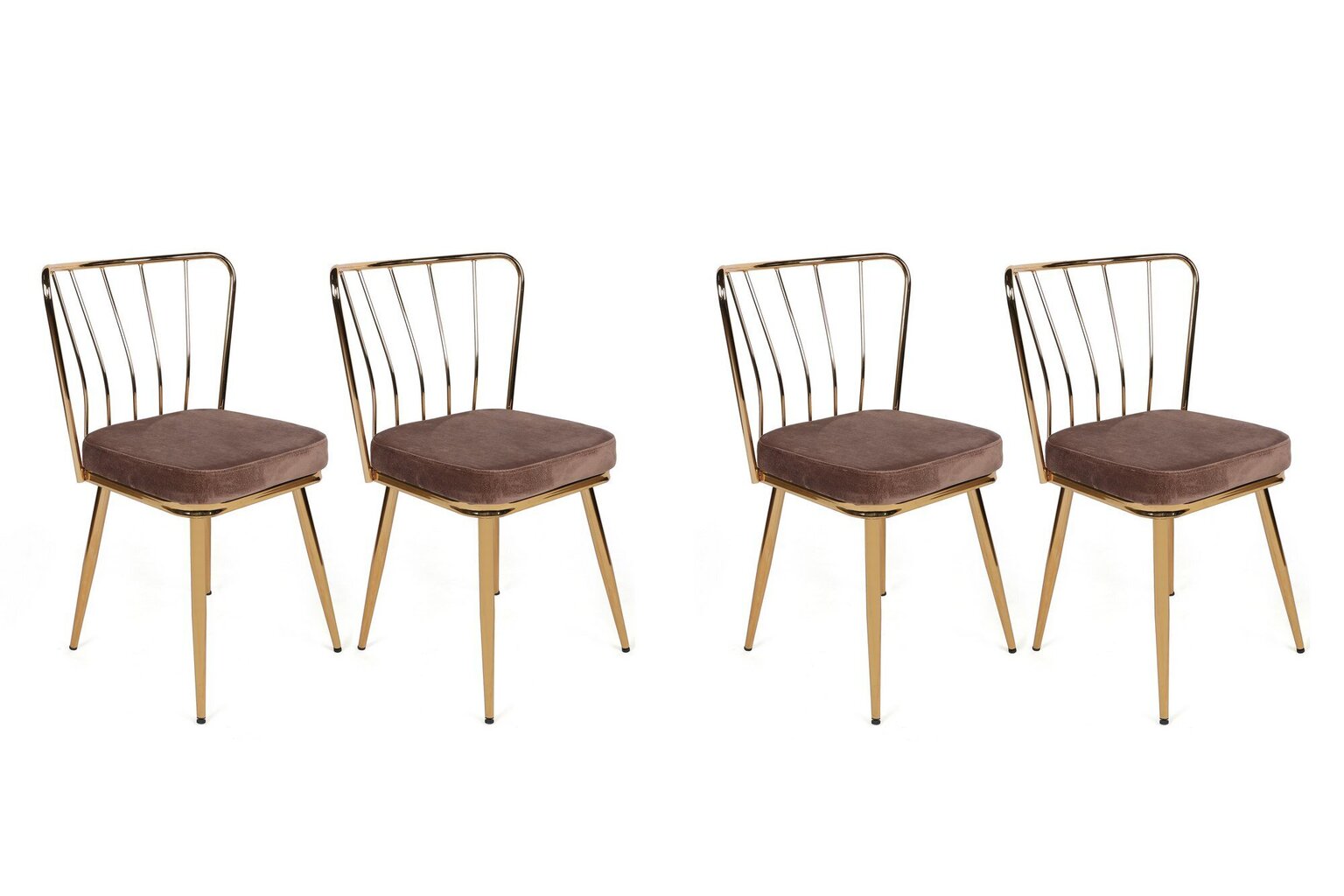 4 tooli komplekt Kalune Design Yildiz-927, kuldne/pruun цена и информация | Köögitoolid, söögitoolid | hansapost.ee