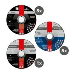 Набор отрезных и шлифовальных дисков Trotec цена и информация | Шлифовальные машины | hansapost.ee