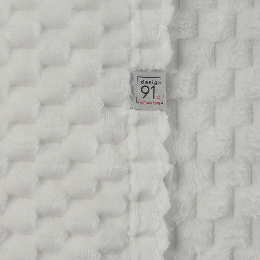Eurocurtains voodikate, valge, 130x160 cm цена и информация | Pleedid, voodikatted ja päevatekid | hansapost.ee