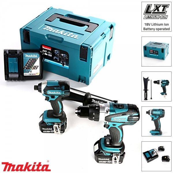 Akutrelli komplekt Makita DLX2145TJ 18V hind ja info | Akutrellid, puurid ja kruvikeerajad | hansapost.ee