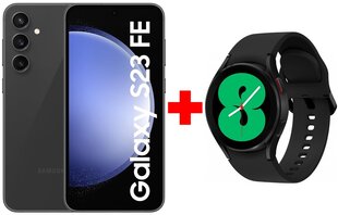 Samsung Galaxy S23 FE 5G 8/256GB Graphite + Samsung Galaxy Watch 4 (LTE,40mm), Black цена и информация | Мобильные телефоны | hansapost.ee