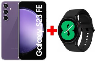 Samsung Galaxy S23 FE 5G 8/256GB Purple + Samsung Galaxy Watch 4 (LTE,40mm), Black цена и информация | Мобильные телефоны | hansapost.ee