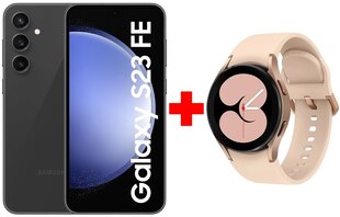 Samsung Galaxy S23 FE 5G 8/256GB Graphite + Samsung Galaxy Watch 4 (LTE,40mm), Pink Gold цена и информация | Мобильные телефоны | hansapost.ee