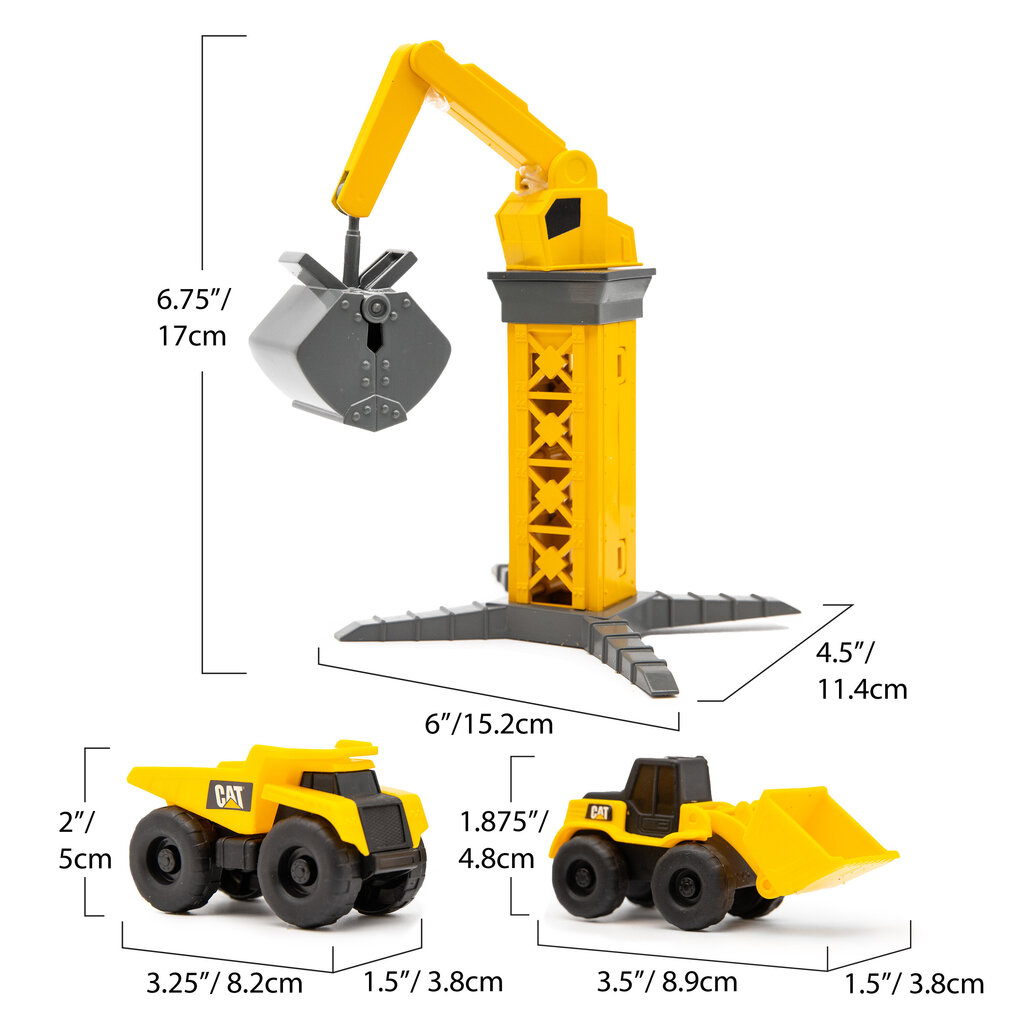 Mängukraana koos sõidukitega Cat Little Machines Ground Crew, 83195 hind ja info | Mänguasjad poistele | hansapost.ee